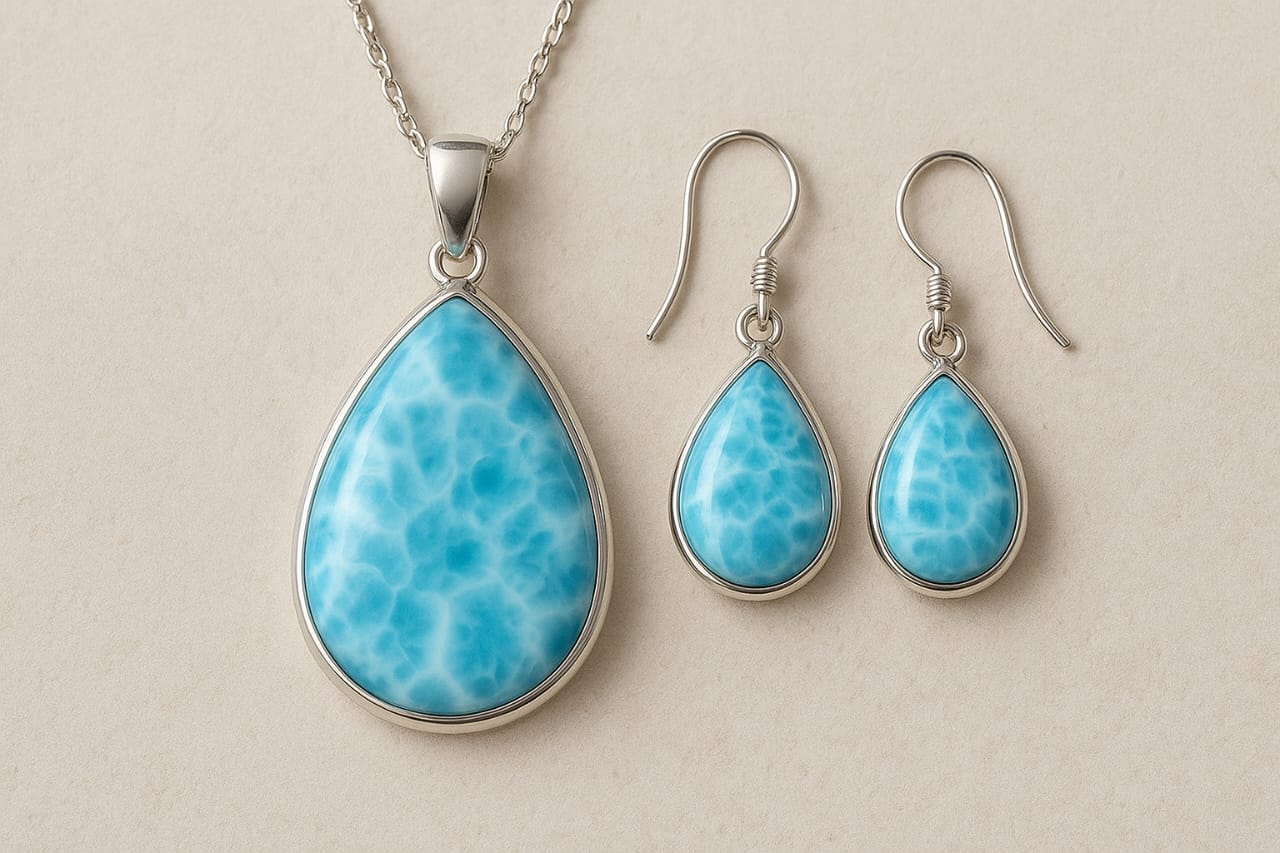 Larimar Triangle Pendant - Image 5
