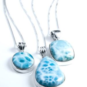 Larimar Triangle Pendant